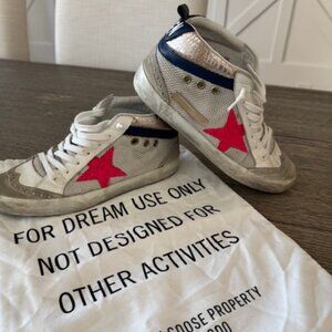 Golden Goose Mid Star Navy White and Pink Size 37